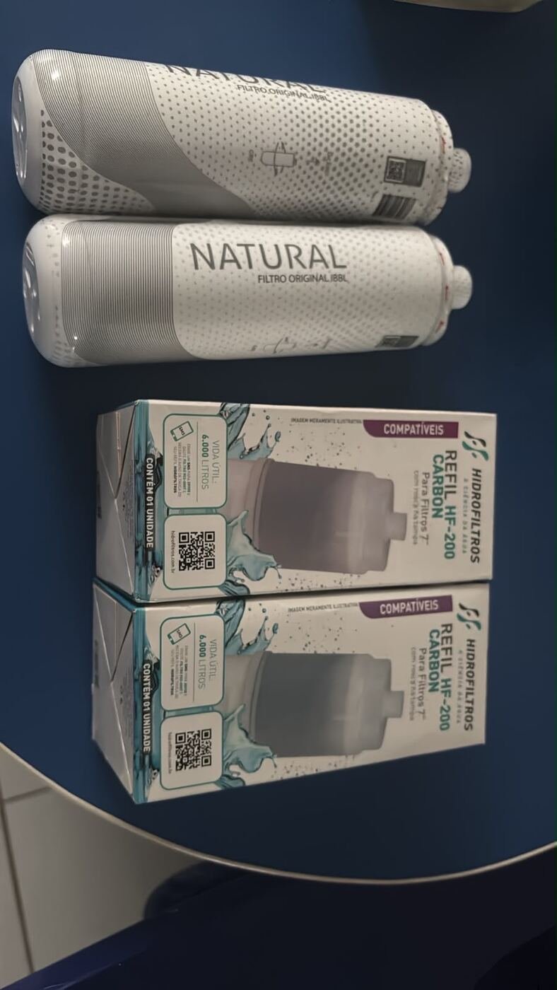 Refis de filtro novos para troca